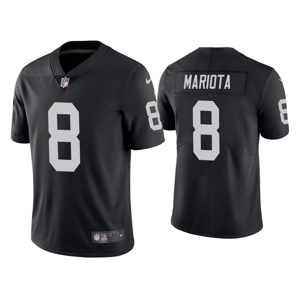 Youth Oakland Raiders #8 Marcus Mariota Black Vapor Untouchable Limited Stitched Jersey
