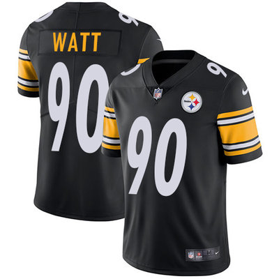 Youth Pittsburgh Steelers #90 T. J. Watt Black Vapor Untouchable Limited Stitched NFL Jersey