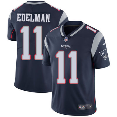 Youth New England Patriots #11 Julian Edelman Navy Color Rush Stitched NFL Jersey