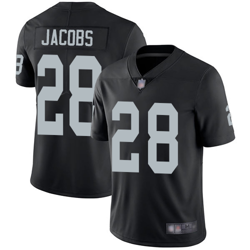 Youth Oakland Raiders #28 Josh Jacobs Black Vapor Untouchable Limited Stitched NFL Jersey