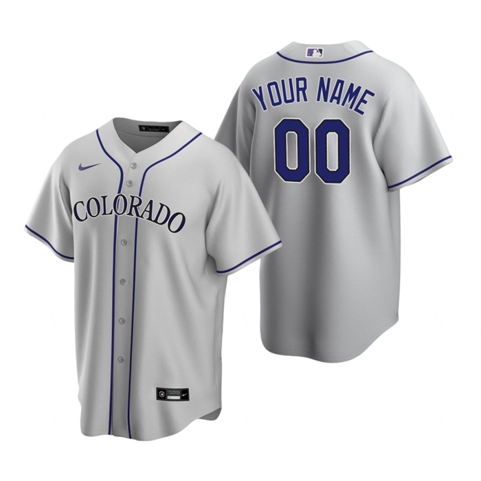 Youth Colorado Rockies Active Player Custom Grey Cool Base Stitched Baseball Jersey