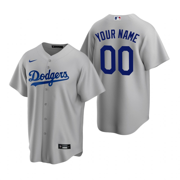 Youth Los Angeles Dodgers Active Player Custom Grey Cool Base Stitched Baseball Jersey