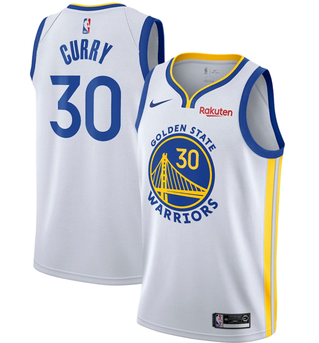 Youth Golden State Warriors #30 Stephen Curry White Stitched NBA Jersey