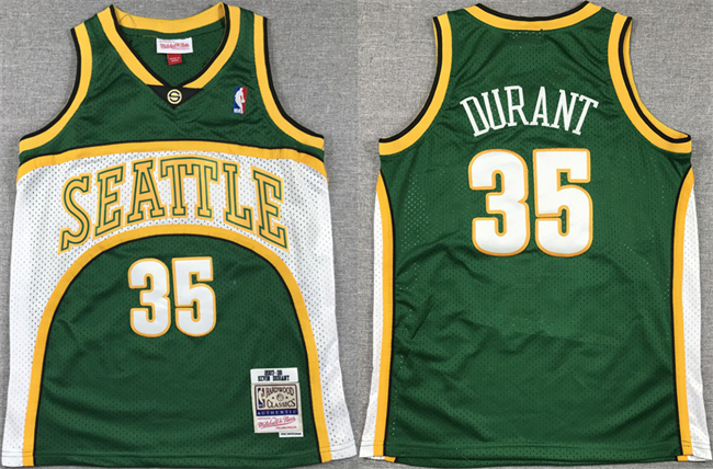 Youth Oklahoma City Thunder #35 Kevin Durant Green Stitched Basketball Jersey