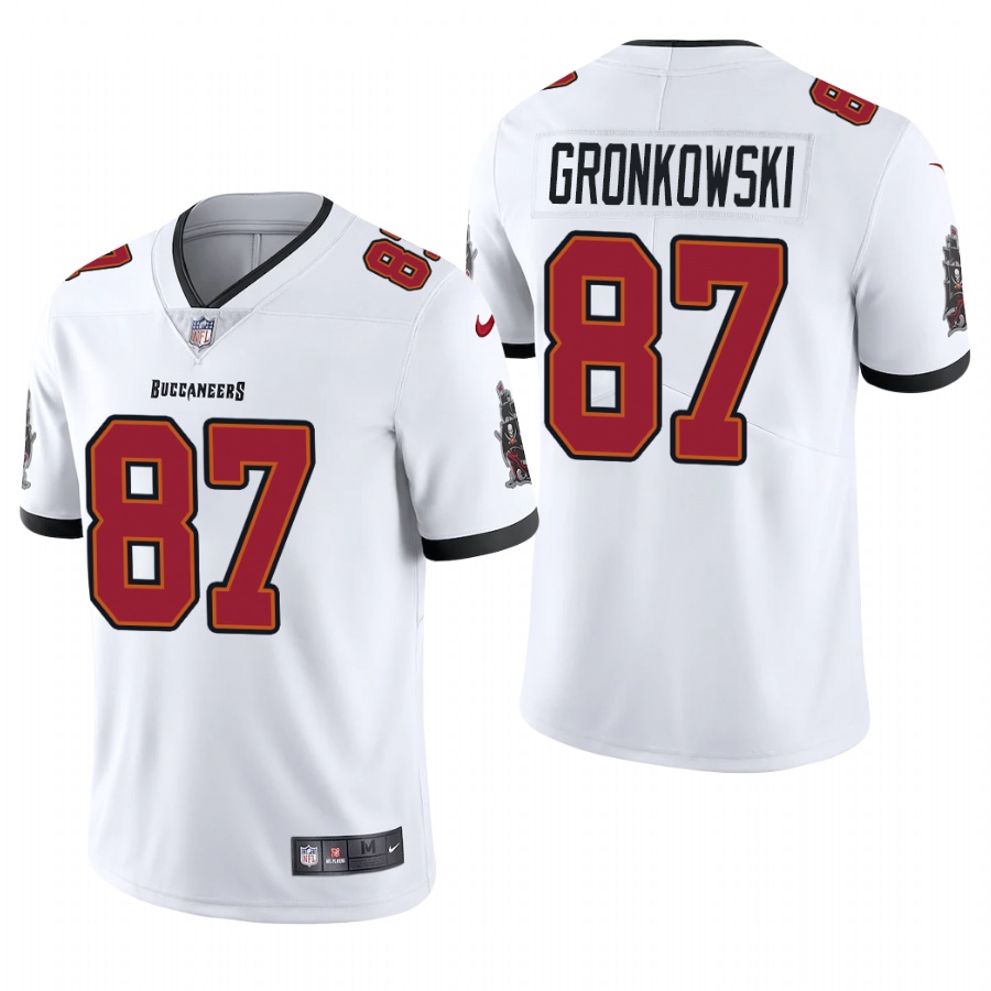 Youth Tampa Bay Buccaneers #87 Rob Gronkowski New White Vapor Untouchable Limited Stitched Jersey