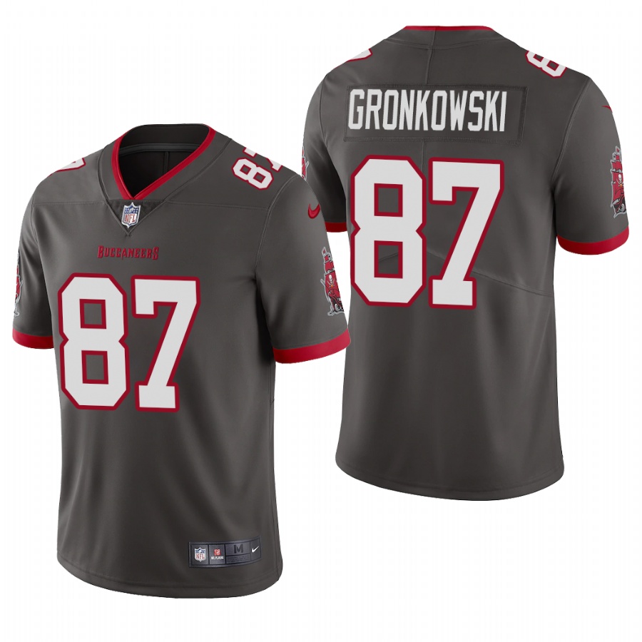 Youth Tampa Bay Buccaneers #87 Rob Gronkowski New Grey Vapor Untouchable Limited Stitched Jersey