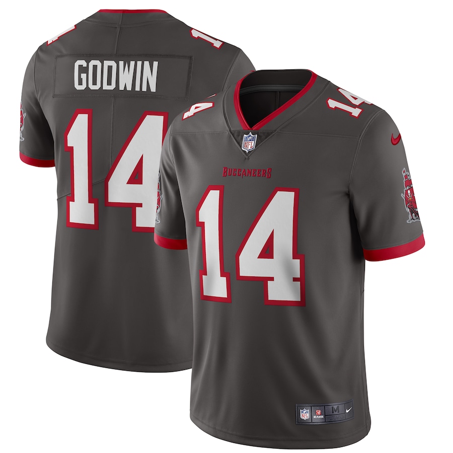 Youth Tampa Bay Buccaneers #14 Chris Godwin New Grey Vapor Untouchable Limited Stitched Jersey