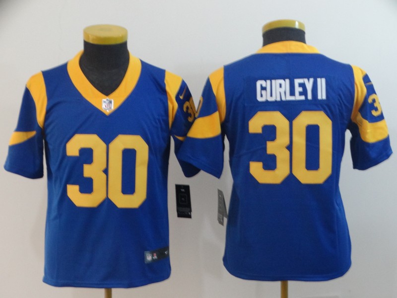 Youth Los Angeles Rams #30 Todd Gurley Royal Blue Vapor Untouchable Limited Stitched NFL Jersey