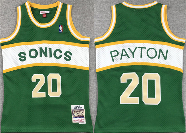 Youth Oklahoma City Thunder #20 Gary Payton Green/White Stitched Basketball Jersey