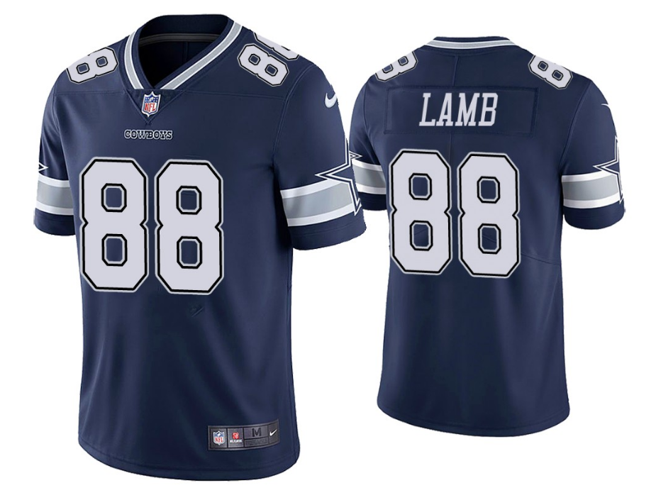 Youth Dallas Cowboys #88 CeeDee Lamb Navy Vapor Untouchable Limited Stitched Jersey