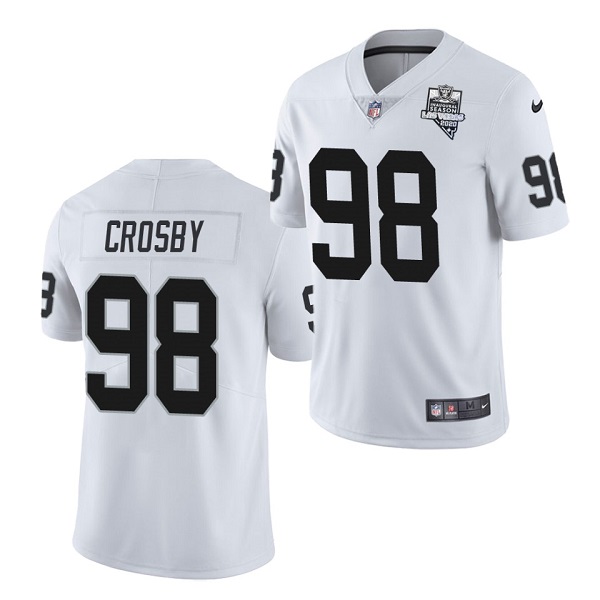 Youth Oakland Raiders #98 Maxx Crosby 2020 White Inaugural Season Vapor Limited Stitched Jersey
