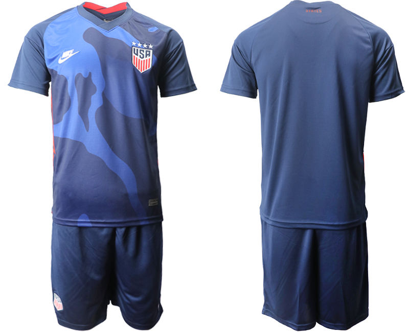 USA Blank Away Kid Soccer Country Jersey