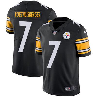 Youth Pittsburgh Steelers #7 Ben Roethlisberger Black Vapor Untouchable Limited Stitched Jersey