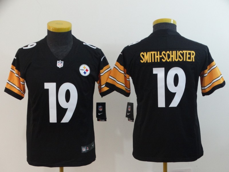 Youth Pittsburgh Steelers #19 JuJu Smith-Schuster Black Vapor Untouchable Limited Stitched NFL Jersey