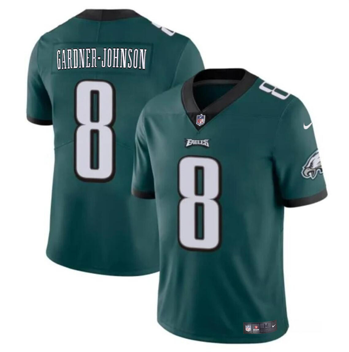 Youth Philadelphia Eagles #8 Chauncey Gardner-Johnson Green Vapor Untouchable Limited Stitched Football Jersey