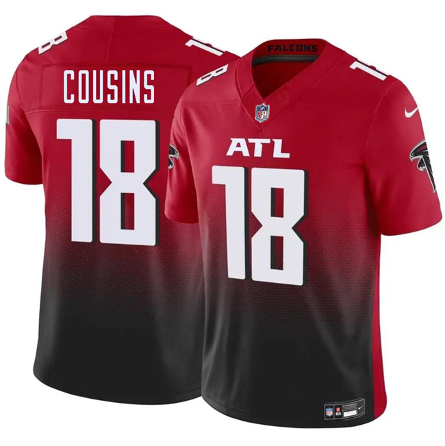 Youth Atlanta Falcons #18 Kirk Cousins Red/Black 2023 F.U.S.E. Vapor Untouchable Limited Stitched Football Jersey