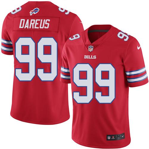 Nike Bills #99 Marcell Dareus Red Youth Stitched NFL Limited Rush Jersey