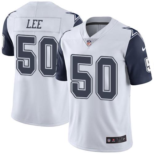 Nike Cowboys #50 Sean Lee White Youth Stitched NFL Limited Rush Jersey