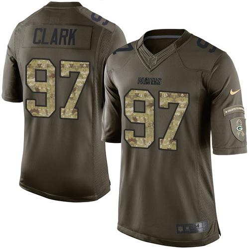 Nike Packers #97 Kenny Clark Green Youth Stitched NFL Limited Salute to Service Jersey