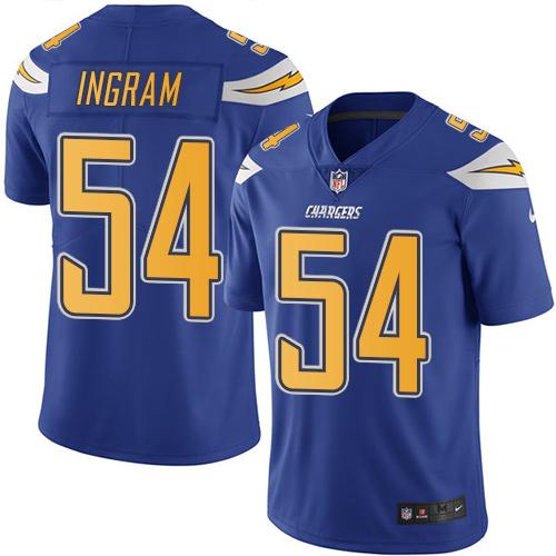 Nike Chargers #54 Melvin Ingram Electric Blue Youth Stitched NFL Limited Rush Jersey