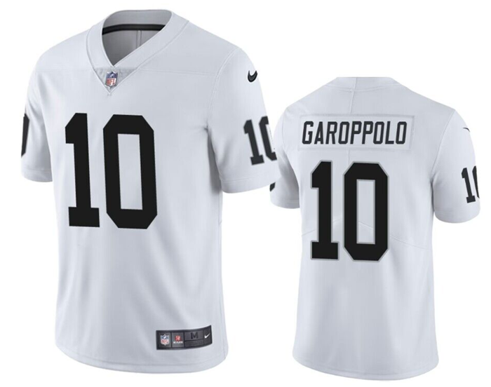 Youth Oakland Raiders #10 Jimmy Garoppolo White Vapor Untouchable Limited Stitched NFL Jersey