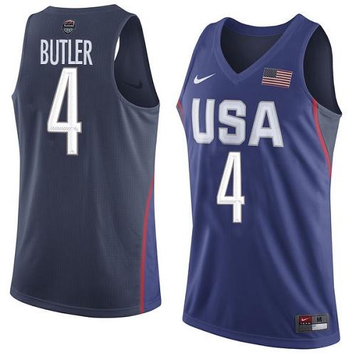 Nike Team USA #4 Jimmy Butler Navy Blue 2016 Dream Team Game Youth NBA Jersey