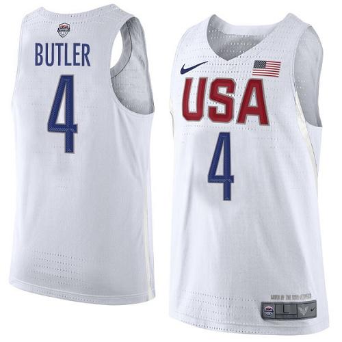 Nike Team USA #4 Jimmy Butler White 2016 Dream Team Game Youth NBA Jersey