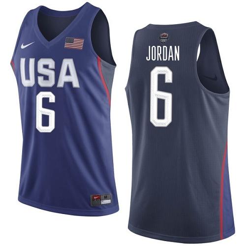 Nike Team USA #6 DeAndre Jordan Navy Blue 2016 Dream Team Game Youth NBA Jersey