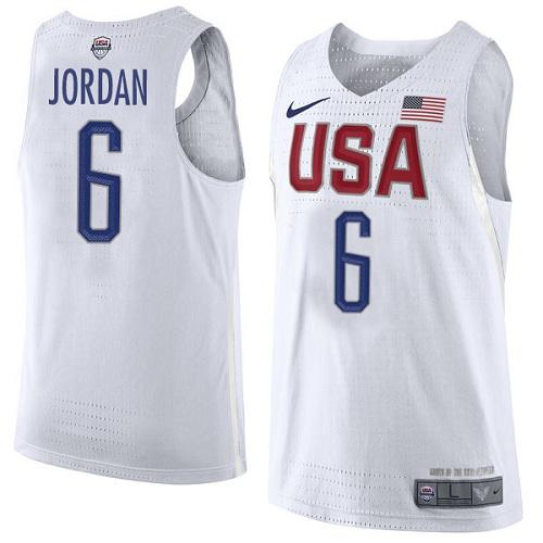 Nike Team USA #6 DeAndre Jordan White 2016 Dream Team Game Youth NBA Jersey