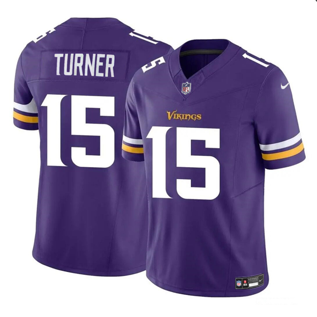 Youth Minnesota Vikings #15 Dallas Turner Purple 2024 Draft F.U.S.E. Vapor Untouchable Limited Stitched Jersey