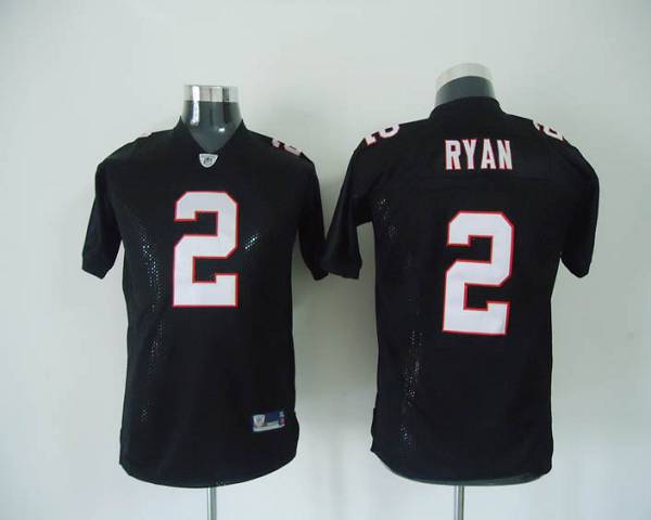 Falcons #2 Matt Ryan Black Color Stitched Youth NFL Jersey