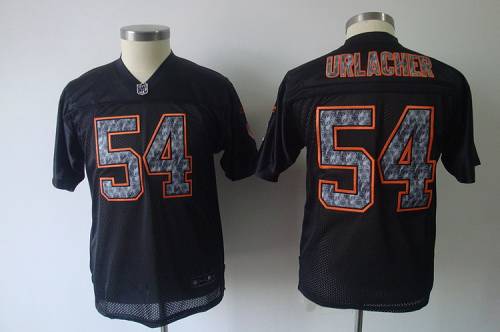 Sideline Black United Bears #54 Brian Urlacher Stitched Youth NFL Jersey