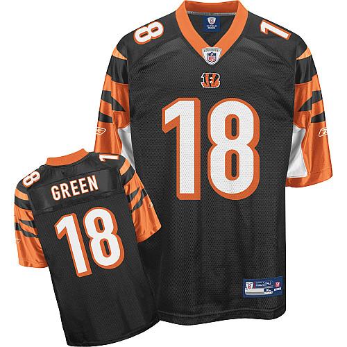 Bengals #18 A.J. Green Black Color Stitched Youth NFL Jersey