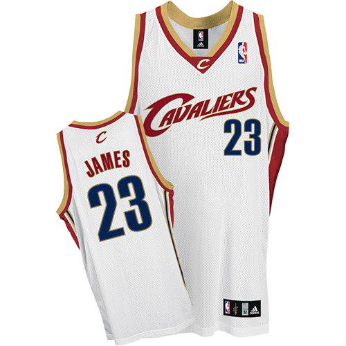 Cavaliers #23 LeBron James White Stitched Youth NBA Jersey