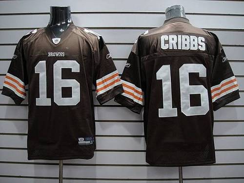 Browns #16 Joshua Cribbs Brown Stitched Youth NFL Jersey