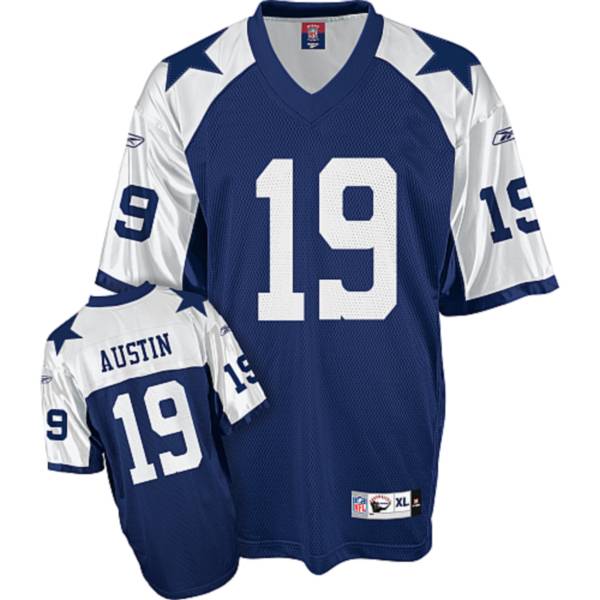 Cowboys #19 Miles Austin Blue Throwback Stitched Youth NFL Jersey