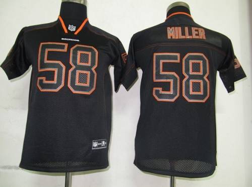 Broncos #58 Von Miller Lights Out Black Stitched Youth NFL Jersey