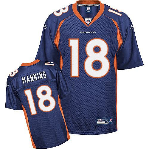 Broncos #18 Peyton Manning Blue Stitched Youth NFL Jersey