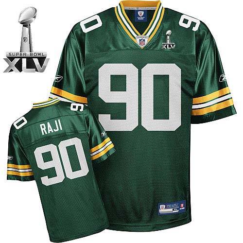 Packers #90 B.J.Raji Green Super Bowl XLV Stitched Youth NFL Jersey