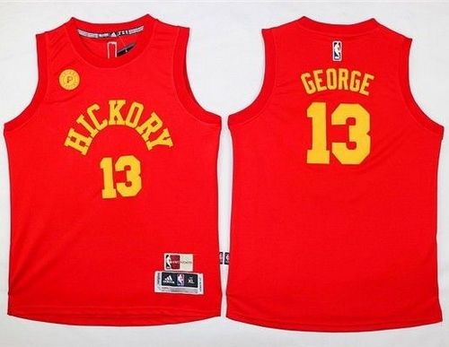 Pacers #13 Paul George Red Hardwood Classics Performance Youth Stitched NBA Jersey