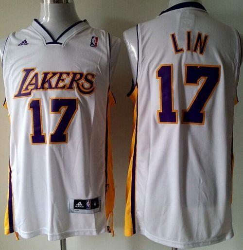 Lakers #17 Jeremy Lin White Stitched Youth NBA Jersey
