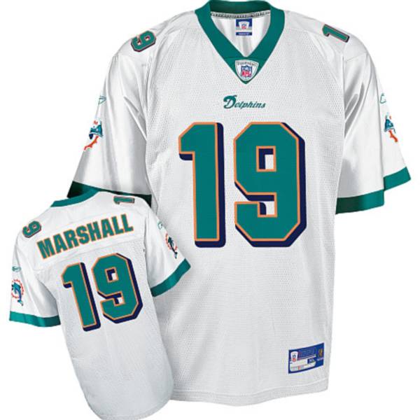 Dolphins #19 Brandon Marshall White Stitched Youth NFL Jersey