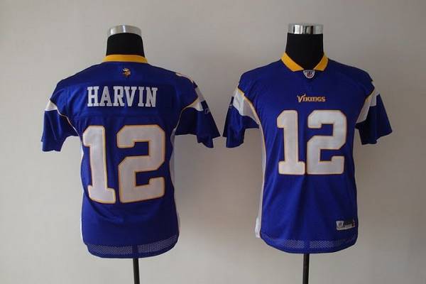 Vikings #12 Percy Harvin Purple Stitched Youth NFL Jersey