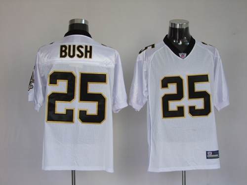 Saints #25 Reggie Bush White Stitched Youth NFL Jersey