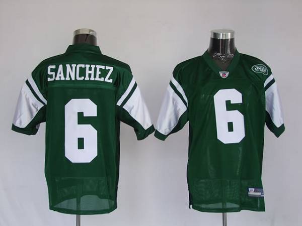 Jets #6 Mark Sanchez Green Stitched Youth NFL Jersey