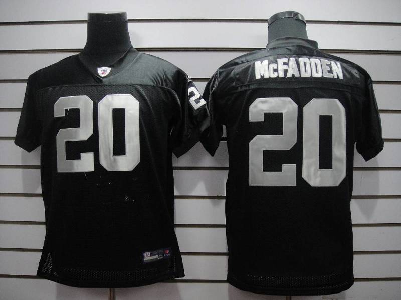 Raiders #20 Darren McFadden Black Stitched Youth NFL Jersey
