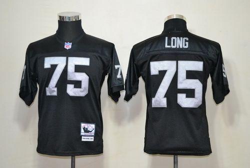Mitchell And Ness Raiders #75 Howie Long Black Throwback Stitched Youth NFL Jersey
