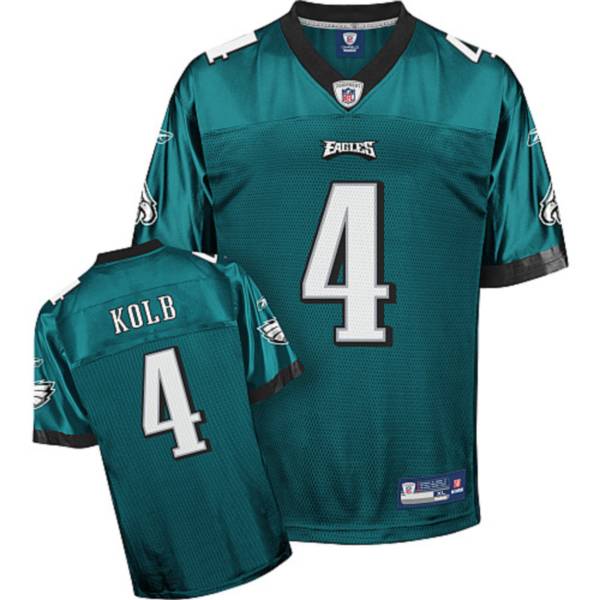 Eagles #4 Kevin Kolb Green Stitched Youth NFL Jersey