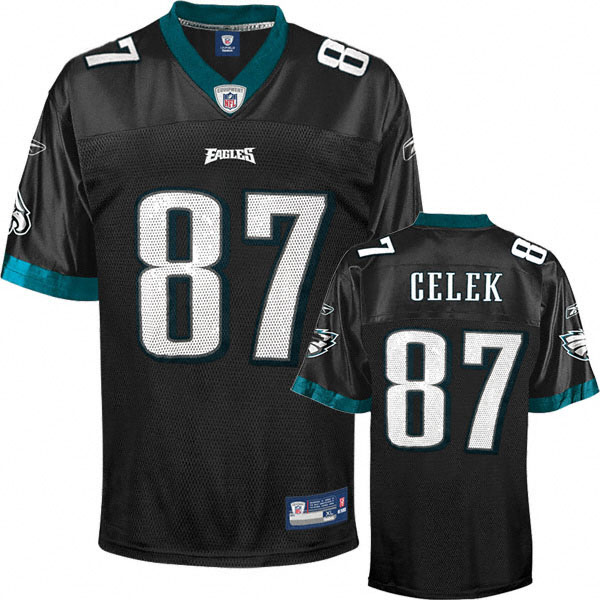 Eagles #87 Brent Celek Black Color Stitched Youth NFL Jersey