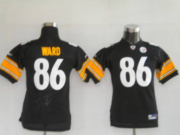 Steelers #86 Hines Ward Black Stitched Youth NFL Jersey